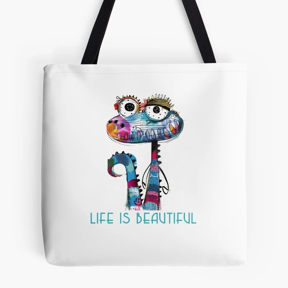 Life is Beautiful · Eidechse · Stofftasche